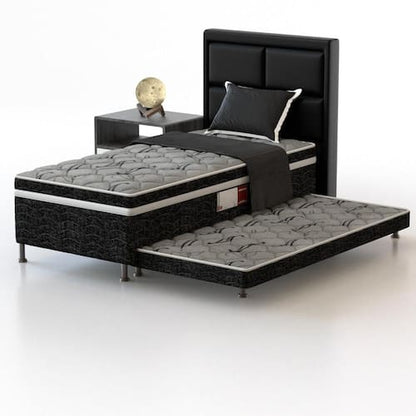 Cama Box Conjugada Solteiro Platinum com Cama Auxiliar 43x88x188cm - Ponta de Estoque 21