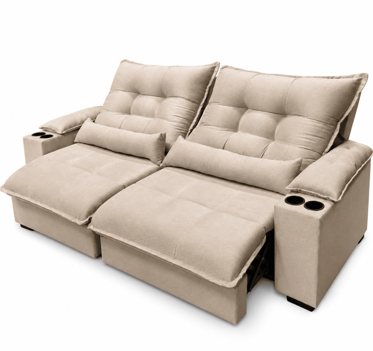 Sofá Retrátil e Reclinável Asti Veludo Premium - P21 Outlet