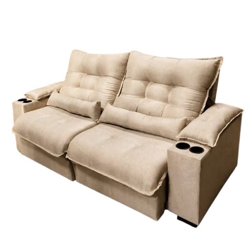 Sofá Retrátil e Reclinável Asti Veludo Premium - P21 Outlet