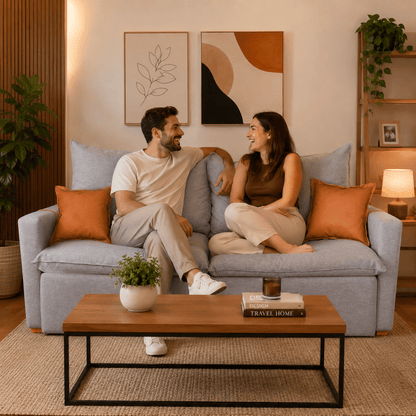Sofá Retrátil e Reclinável Ferrara Veludo Premium Sem Caixa - P21 Outlet