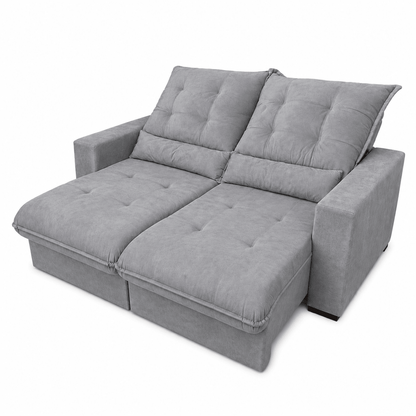 Sofá Retrátil e Reclinável Lazio Veludo Premium - P21 Outlet