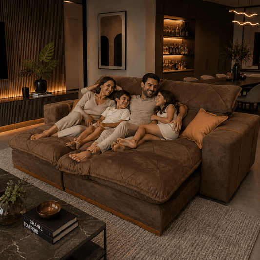Sofá Retrátil e Reclinável Monte Carlo Veludo Premium - P21 Outlet