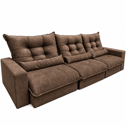 Sofá Retrátil e Reclinável Torino Veludo Premium - P21 Outlet